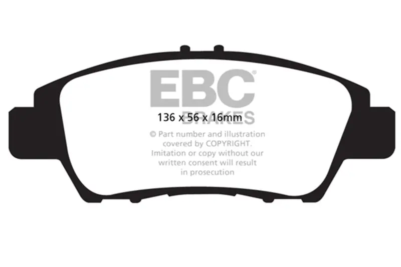 Ebc Greenstuff Front Brake Pads For 2011-2015 Honda Cr-Z 1.5 Hybrid 1