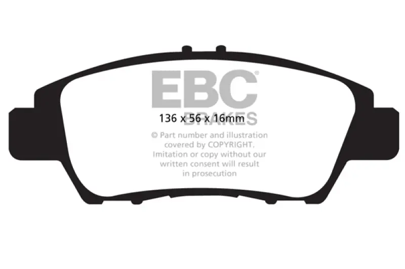 Ebc Greenstuff Front Brake Pads For 2011-2015 Honda Cr-Z 1.5 Hybrid 2
