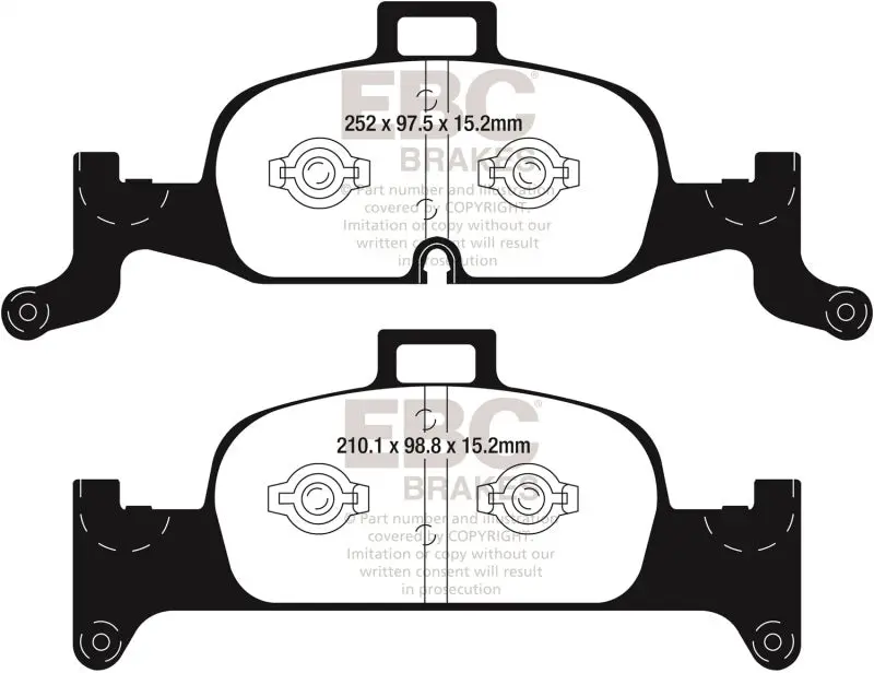 Ebc Greenstuff Front Brake Pads For 2018+ Audi A4 Allroad Quattro 2.0L Turbo 2