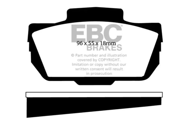 Ebc Greenstuff Front Brake Pads For 66-67 Saab Sonnet 0.8 1