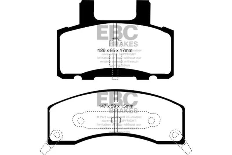 Ebc Greenstuff Front Brake Pads For 90-93 Chevrolet C20 8600 Lb 1