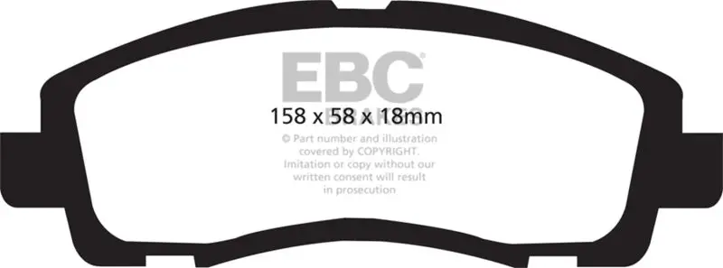 Ebc Greenstuff Front Brake Pads Heavy Duty 35 Friction Coefficient For 2005-2014 Honda Ridgeline 1