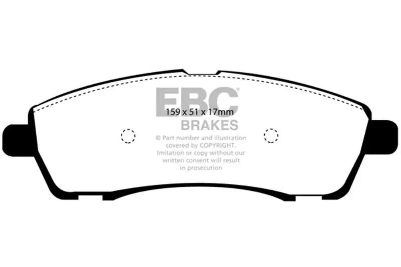 Ebc Greenstuff Rear Brake Pads For 00-02 Ford Excursion 5.4 2Wd 1