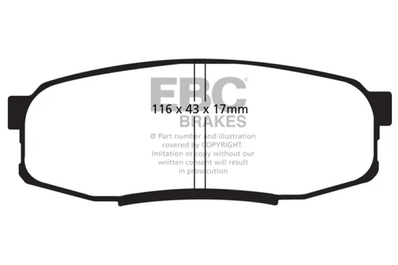 Ebc Greenstuff Rear Brake Pads For 08+ Lexus Lx570 5.7 2