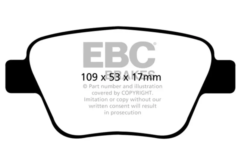 Ebc Greenstuff Rear Brake Pads For Audi A3 2.0 Turbo (Bosch Rear Caliper) 10-13 1