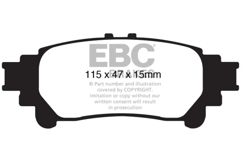 Ebc Greenstuff Rear Brake Pads For Lexus Rx350 3.5 (Japan) 10+ 1