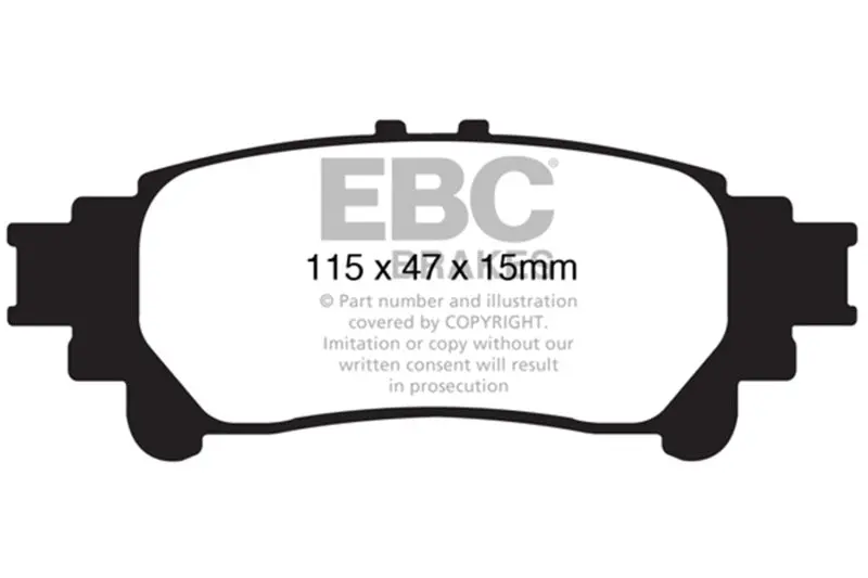 Ebc Greenstuff Rear Brake Pads For Lexus Rx350 3.5 (Japan) 10+ 2