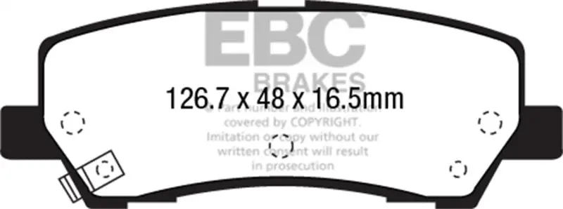 Ebc Rear Brake Pads Bluestuff 2015 Plus Ford Mustang 5.0L 1