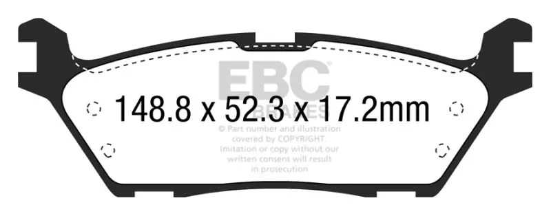 Ebc Rear Brake Pads Greenstuff For Ford F150 2.7 Twin Turbo (2Wd) 15+ 1