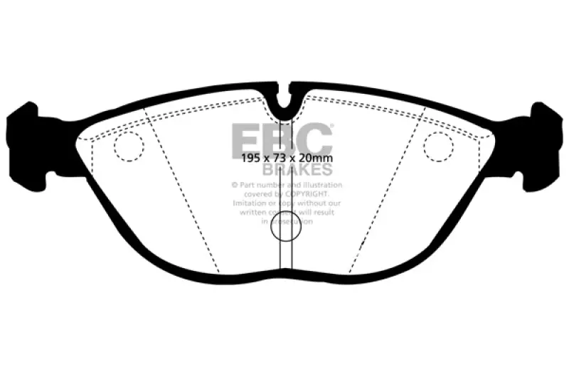Ebc Redstuff Front Brake Pads 04-06 Audi Tt Quattro 3.2 1