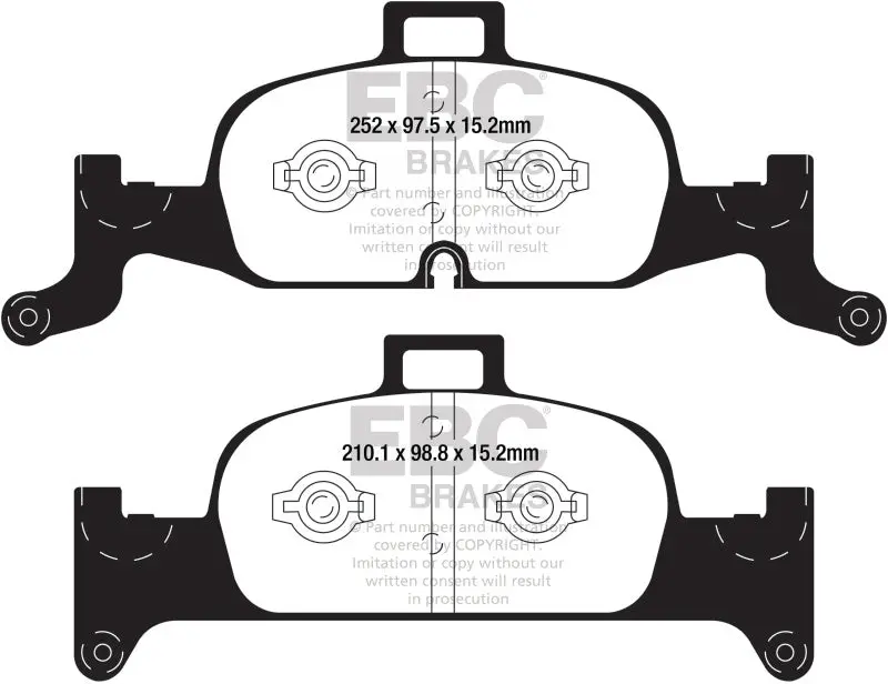 Ebc Redstuff Front Brake Pads 2018+ Audi A4 Allroad Quattro 2.0L Turbo 1