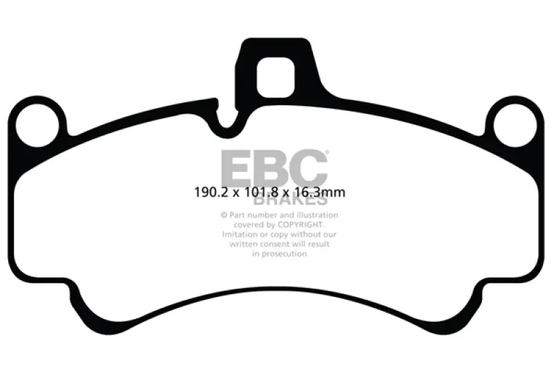 Ebc Redstuff Front Brake Pads For 01-03 Porsche 911 (996) 3.6 Twin Turbo Gt2 - Cast Iron Rotor - Fits Various Models 1