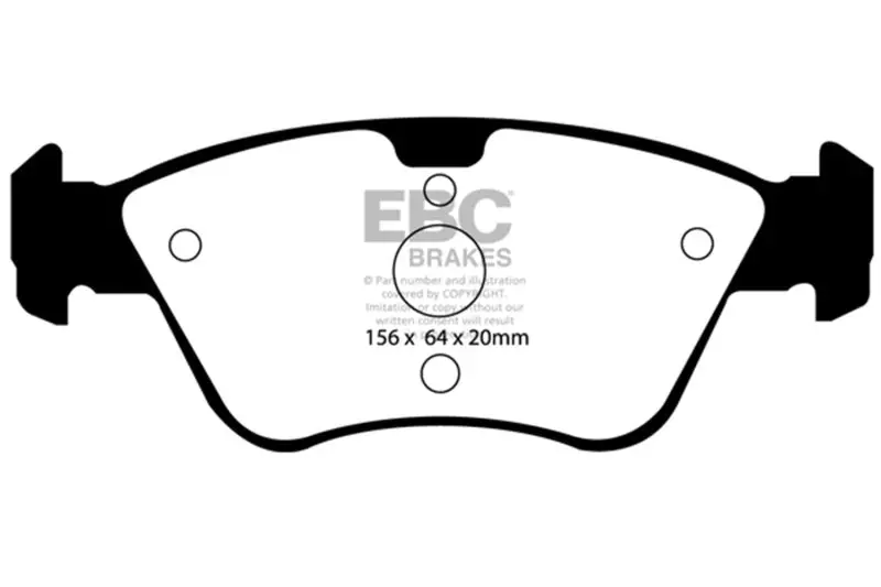 Ebc Redstuff Front Brake Pads For 03-08 Chrysler Crossfire 3.2 1