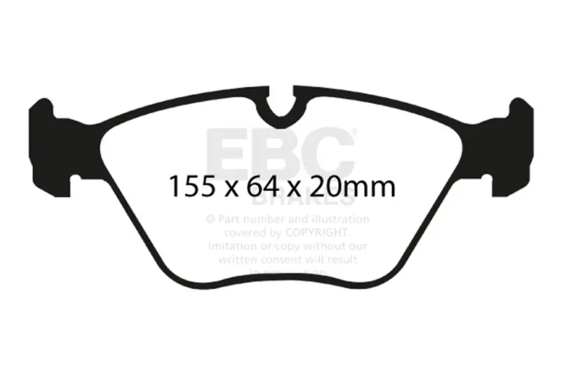 Ebc Redstuff Front Brake Pads For 04-06 Bmw X3 2.5 (E83) 1