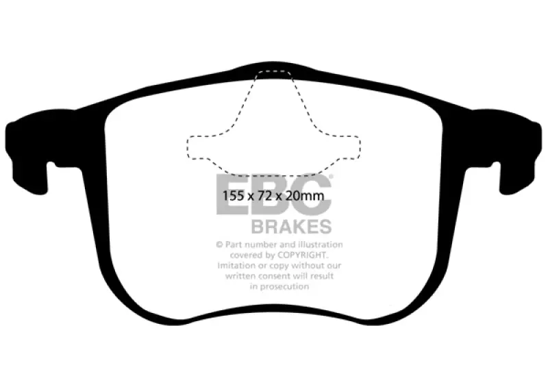 Ebc Redstuff Front Brake Pads For 06-11 Saab 9-3 2.0 Turbo (Aero) 1