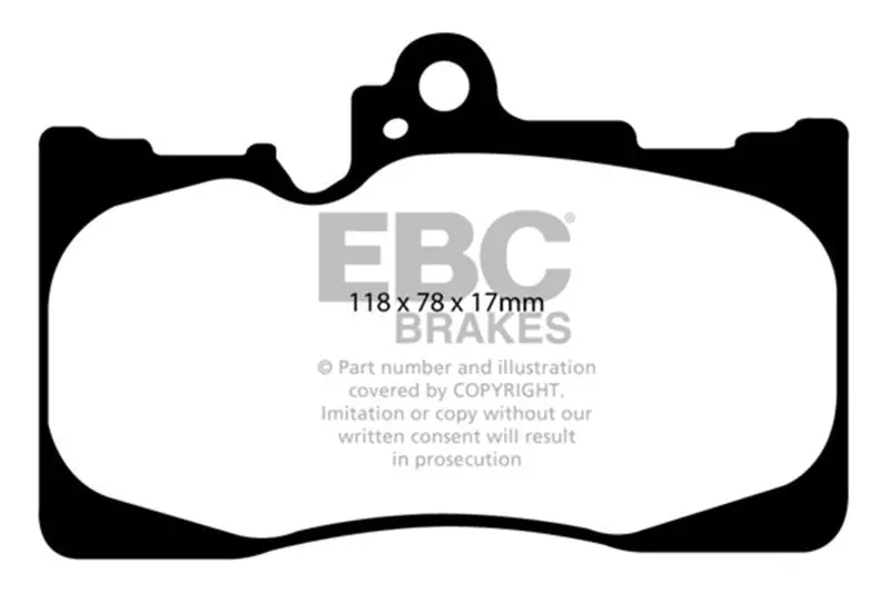Ebc Redstuff Front Brake Pads For 07-08 Lexus Gs350 3.5 Rwd 1