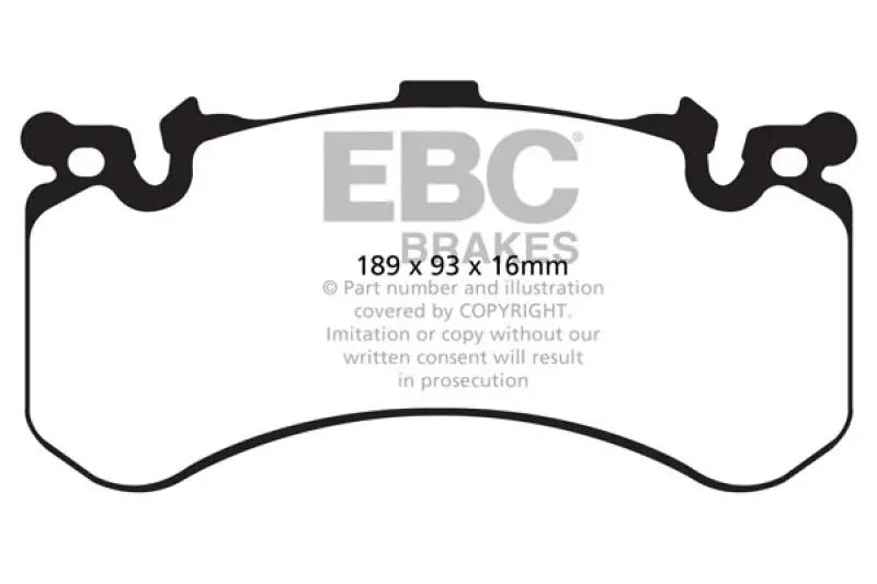 Ebc Redstuff Front Brake Pads For 11+ Audi A8 Quattro 6.3 (Cast Iron Rotors) 1