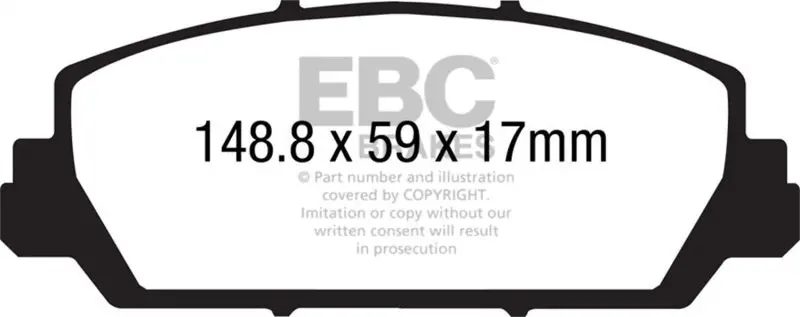 Ebc Redstuff Front Brake Pads For 12+ Acura Rdx 3.5 2