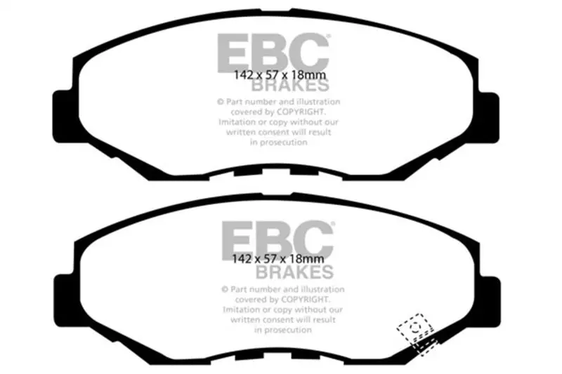 Ebc Redstuff Front Brake Pads For 13-15 Acura Ilx 1.5 Hybrid 1