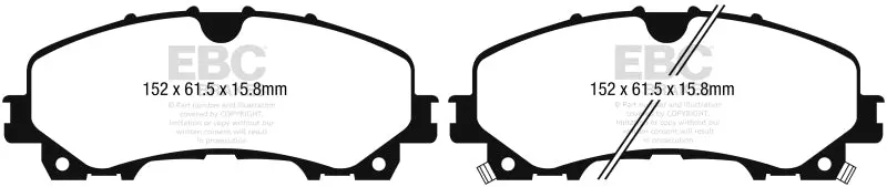 Ebc Redstuff Front Brake Pads For 13+ Infiniti Q50 3.7 1