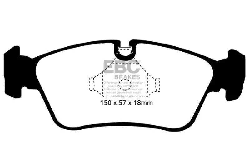 Ebc Redstuff Front Brake Pads For 1999–2002 Bmw Z3 2.5 1