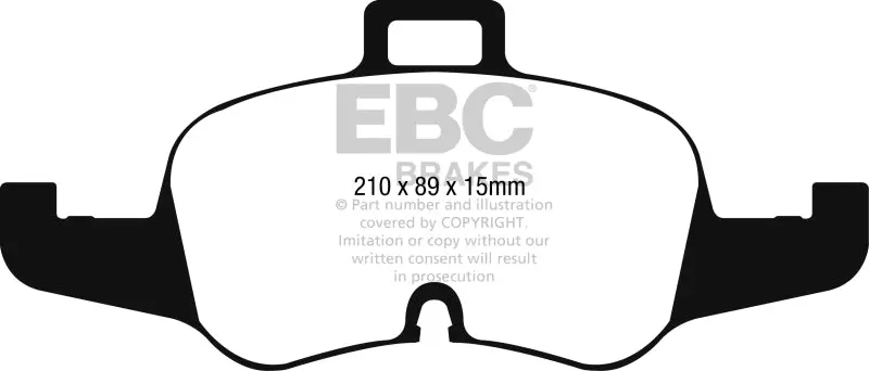 Ebc Redstuff Front Brake Pads For 2016+ Audi Tts Quattro 2.0L Turbo 1
