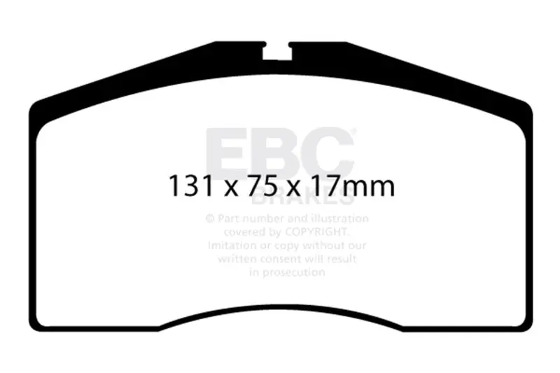 Ebc Redstuff Front Brake Pads For 93-95 Porsche 911 (964) 3.6 Turbo 1