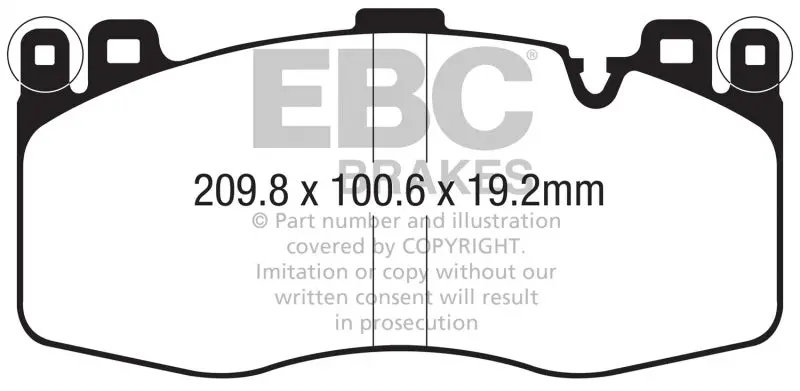 Ebc Redstuff Front Brake Pads For Bmw X5m 4.4Tt (F85) 15-19 1