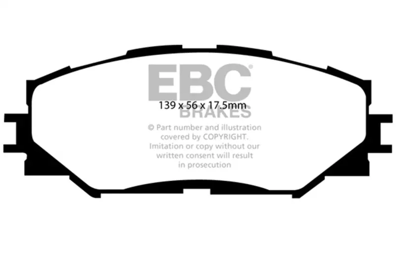 Ebc Redstuff Front Brake Pads For Lexus Hs250h 2.4 Hybrid 10-12 1