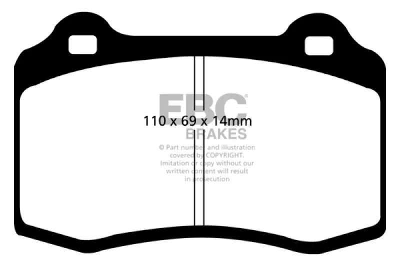 Ebc Redstuff Front Brake Pads For Lotus Esprit Turbo 2.0 Turbo Gt3 96-00 2