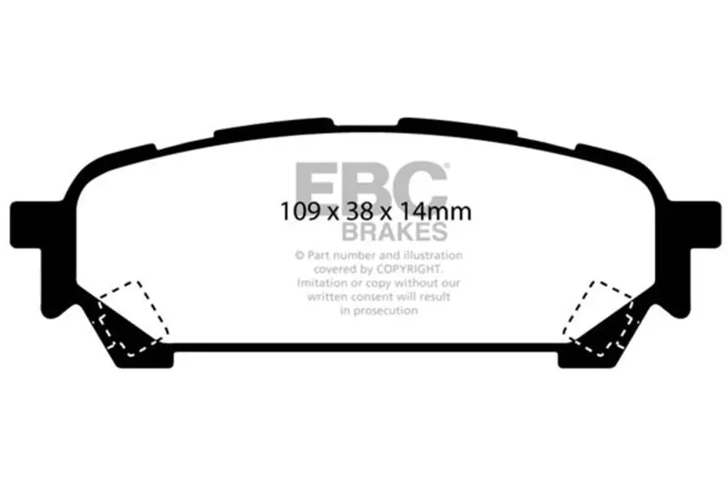 Ebc Redstuff Rear Brake Pads 04-06 Saab 9-2X 2.0 Turbo 2