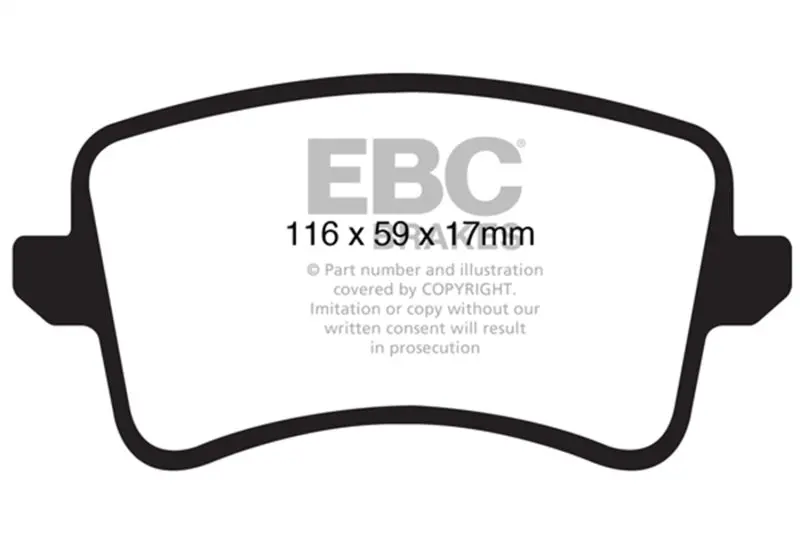 Ebc Redstuff Rear Brake Pads 09-11 Audi A4 2.0 Turbo 1