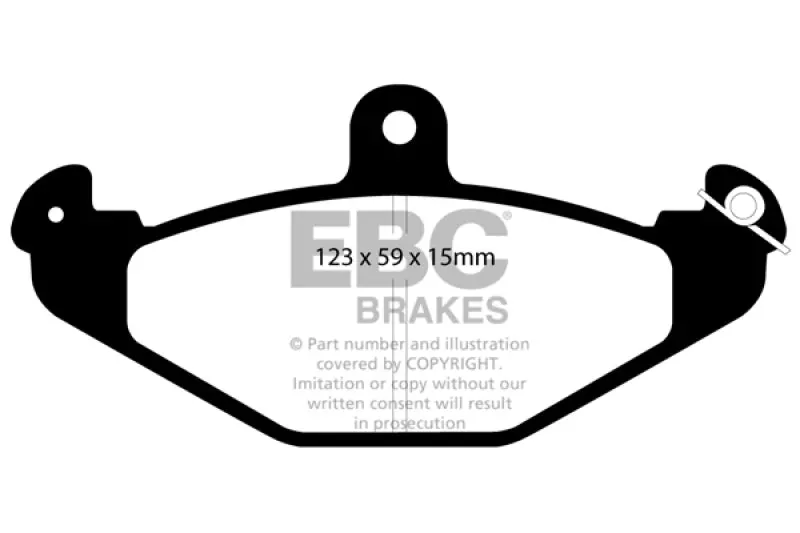 Ebc Redstuff Rear Brake Pads - 92-00 Dodge Viper 8.0 1