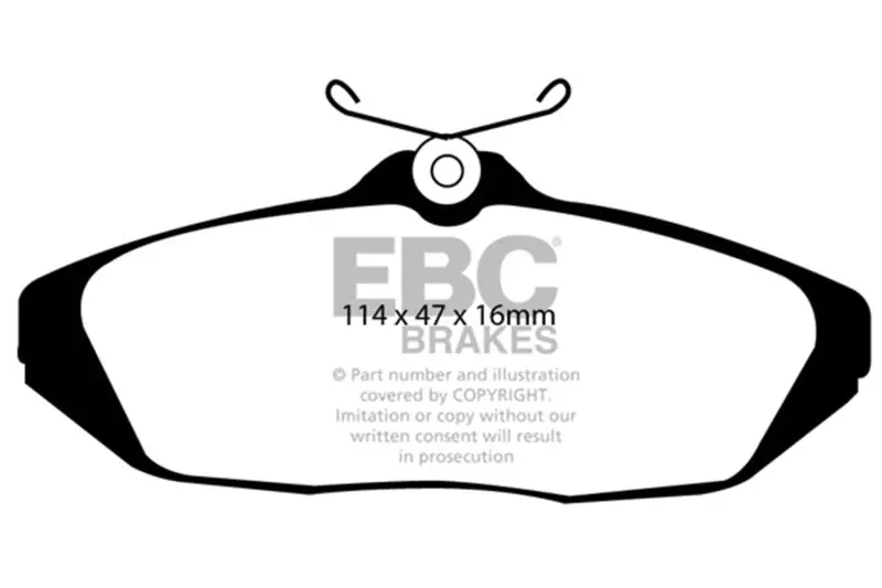 Ebc Redstuff Rear Brake Pads For 01-02 Dodge Viper 8.0 1