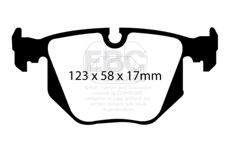Ebc Redstuff Rear Brake Pads For 01-07 Bmw M3 3.2 E46 1