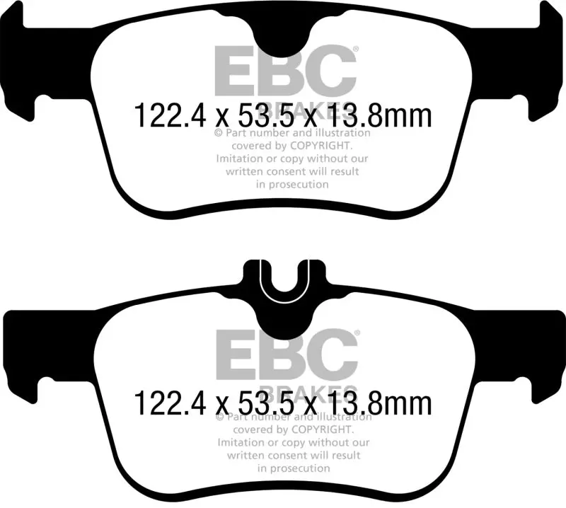 Ebc Redstuff Rear Brake Pads For 17-21 Honda Civic Hatchback 1