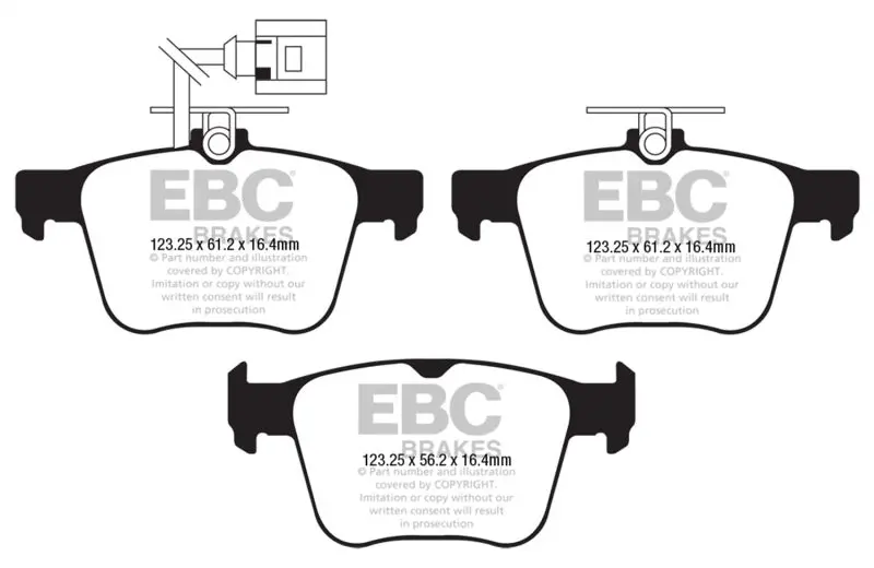 Ebc Redstuff Rear Brake Pads For 2018 Audi Tt Quattro 1