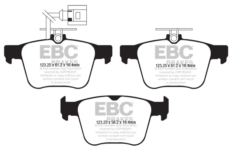 Ebc Redstuff Rear Brake Pads For 2018 Audi Tt Quattro 2