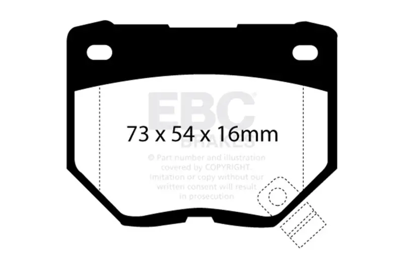 Ebc Redstuff Rear Brake Pads For 89-95 Nissan Skyline (R32) 2.6 Twin Turbo Gt-R 1