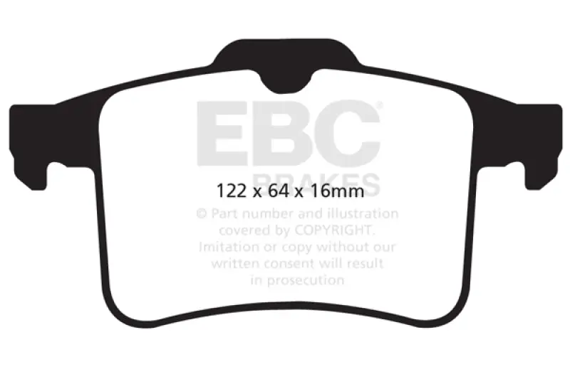 Ebc Redstuff Rear Brake Pads For Jaguar Xf 5.0 Supercharged (2010-2015) 1