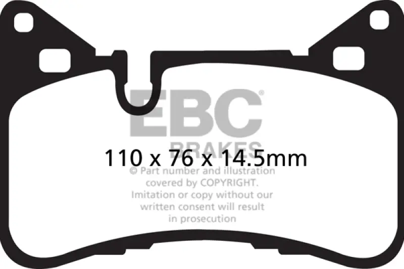 Ebc Redstuff Rear Brake Pads For Mercedes-Benz C63 Amg (W204) 6.2 1