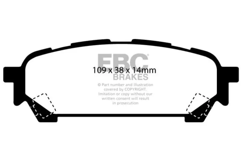 Ebc Ultimax2 Rear Brake Pads For 04-06 Saab 9-2X 2.0 Turbo 1