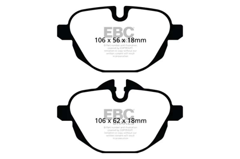 Ebc Ultimax2 Rear Brake Pads For Bmw X3 2.0 Turbo (F25) 11+ 2