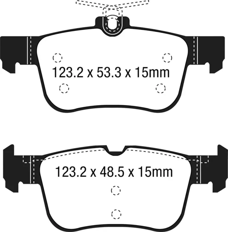 Ebc Ultimax2 Rear Brake Pads For Ford Edge 2.0 Turbo Fwd (15+) 1