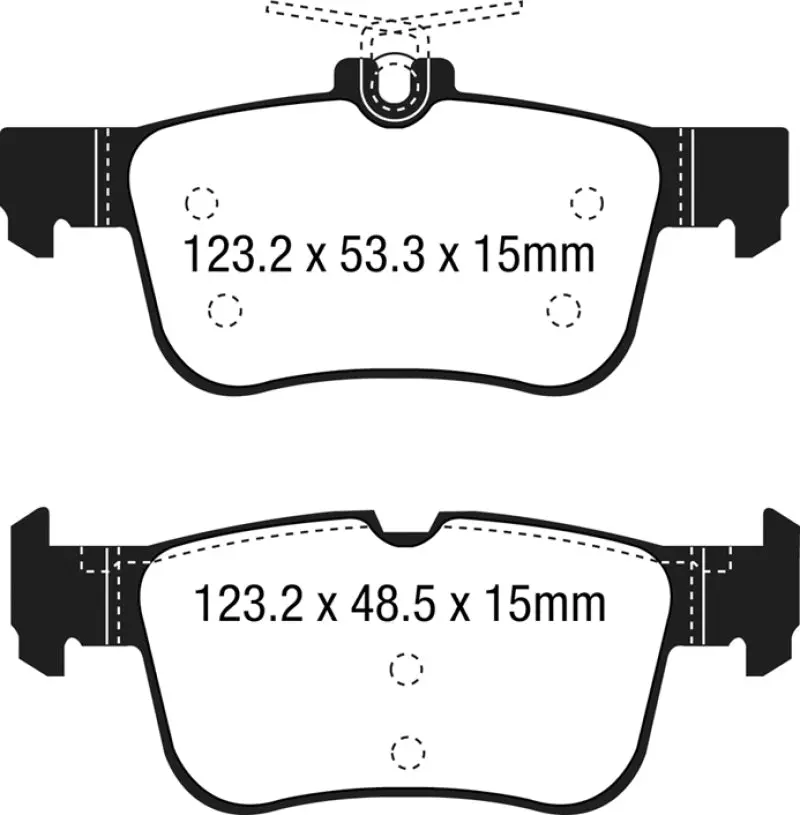 Ebc Ultimax2 Rear Brake Pads For Ford Edge 2.0 Turbo Fwd (15+) 2