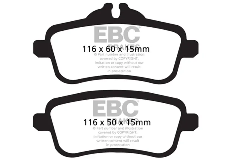 Ebc Ultimax2 Rear Brake Pads For Mercedes-Benz Gl350 3.0 Td (2013-2016) 1