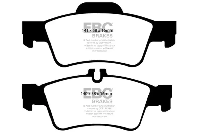 Ebc Ultimax2 Rear Brake Pads High Performance Low Dust Replacement For 04-06 Mercedes-Benz Cl500 50 Sedan 2