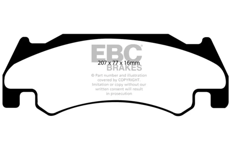 Ebc Yellowstuff Front Brake Pads 05-06 Dodge Ram Srt-10 8.3 1