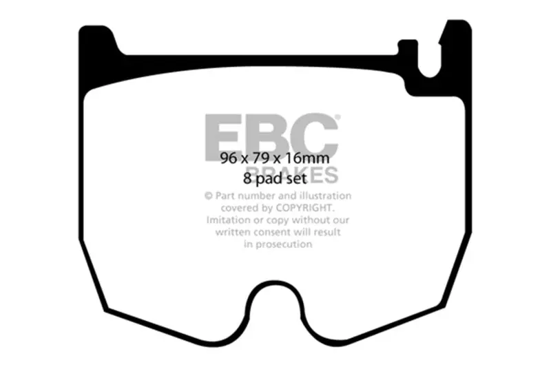 Ebc Yellowstuff Front Brake Pads For 03-06 Mercedes-Benz Cl55 Amg 5.4 Supercharged 1
