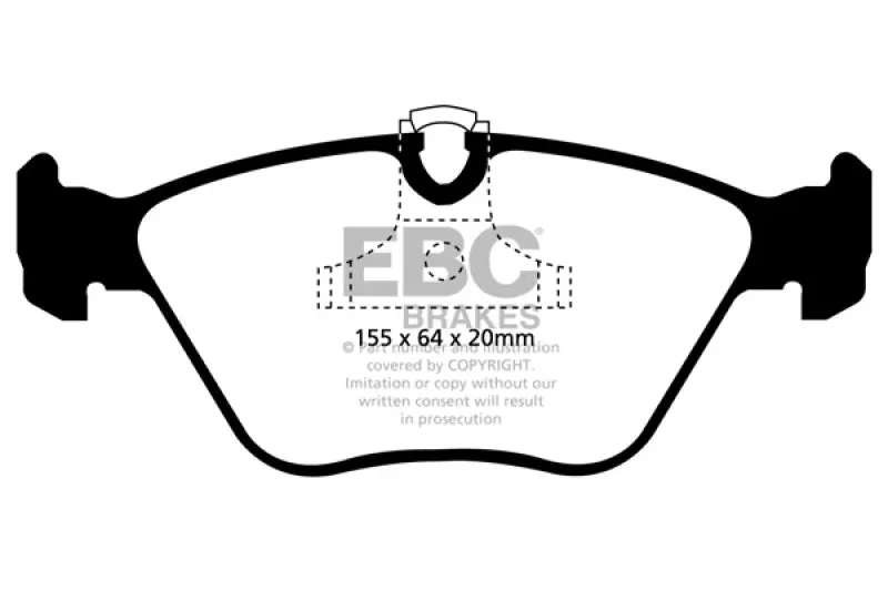 Ebc Yellowstuff Front Brake Pads For 04-06 Bmw X3 2.5 (E83) 2
